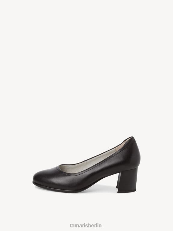 de Tamaris Frauen Lederpumps - Schwarz/Schwarzes Nappaleder 0LHV41123 Schuhe