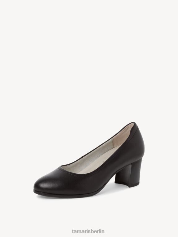 de Tamaris Frauen Lederpumps - Schwarz/Schwarzes Nappaleder 0LHV41123 Schuhe
