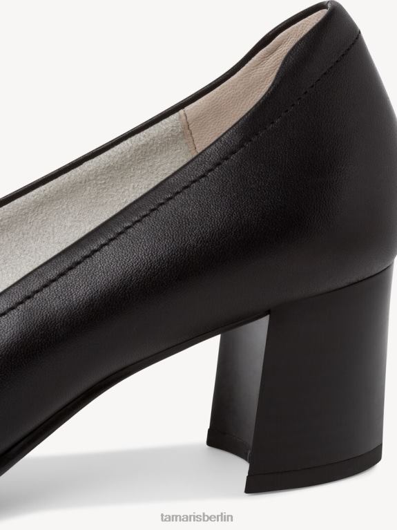 de Tamaris Frauen Lederpumps - Schwarz/Schwarzes Nappaleder 0LHV41123 Schuhe