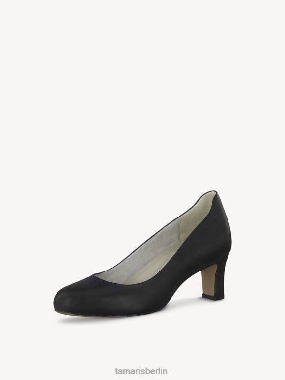de Tamaris Frauen Lederpumps - Schwarz/Schwarzes Nappaleder 0LHV41247 Schuhe