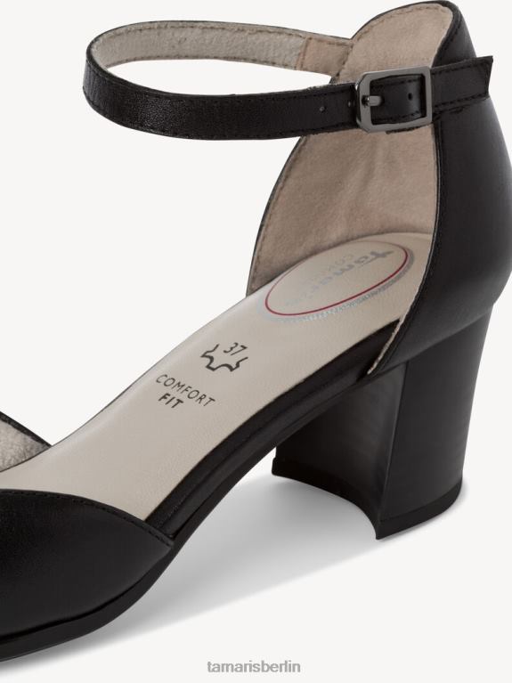 de Tamaris Frauen Lederpumps - Schwarz/Schwarzes Nappaleder 0LHV42014 Schuhe
