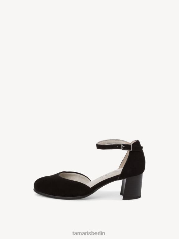 de Tamaris Frauen Lederpumps - Schwarz/Schwarzes Wildleder 0LHV41246 Schuhe
