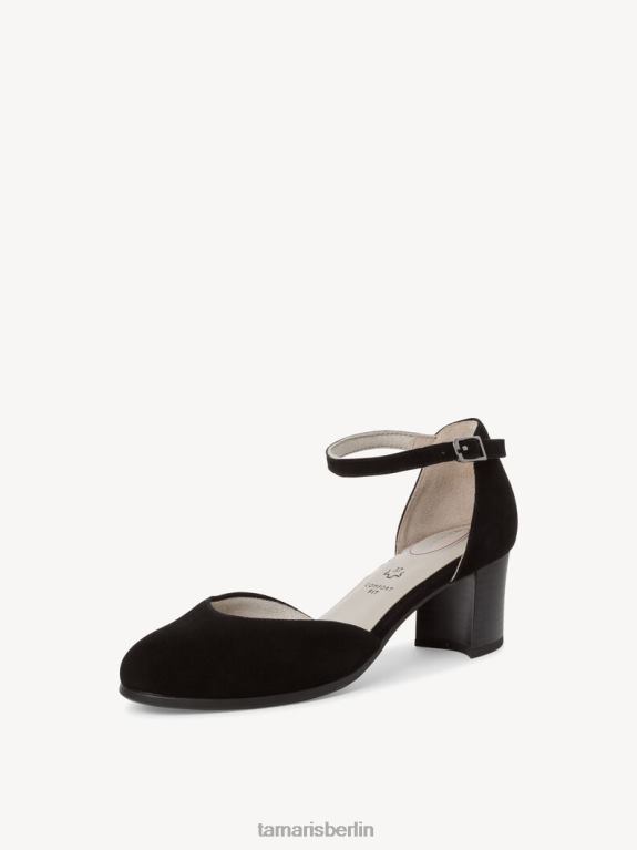 de Tamaris Frauen Lederpumps - Schwarz/Schwarzes Wildleder 0LHV41246 Schuhe