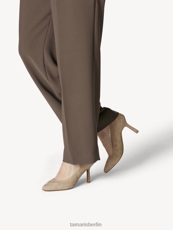 de Tamaris Frauen Lederpumps – braunes/taupefarbenes Wildleder 0LHV42112 Schuhe