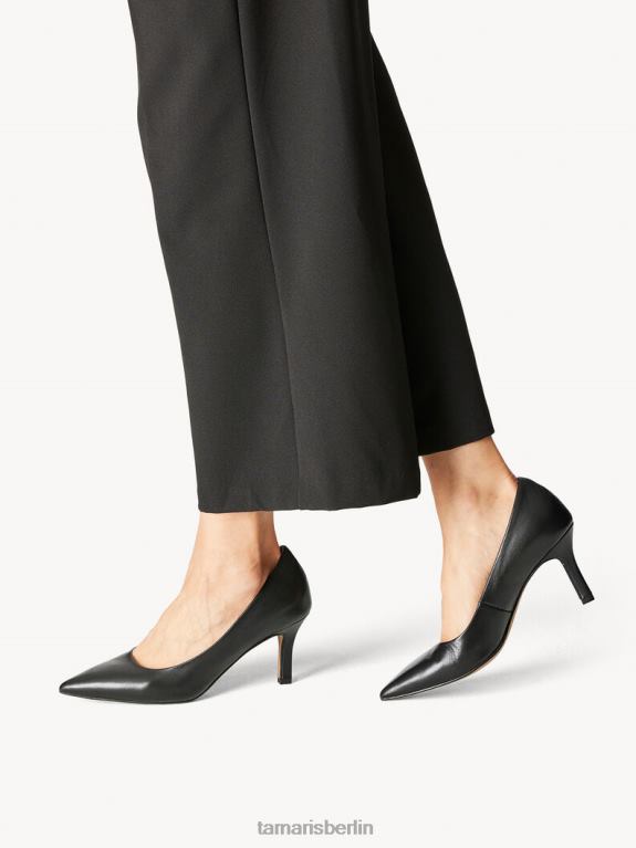 de Tamaris Frauen Lederpumps - schwarz/schwarzes Leder 0LHV41239 Schuhe
