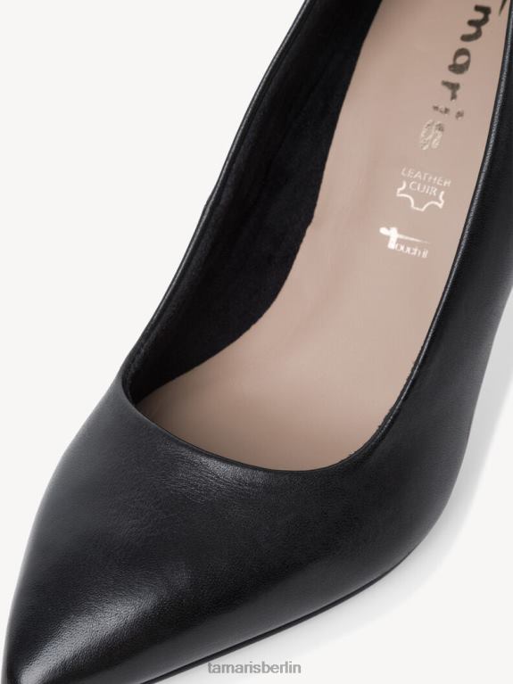 de Tamaris Frauen Lederpumps - schwarz/schwarzes Leder 0LHV42072 Schuhe