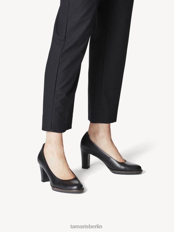 de Tamaris Frauen Lederpumps - schwarz/schwarzes Leder 0LHV42191 Schuhe