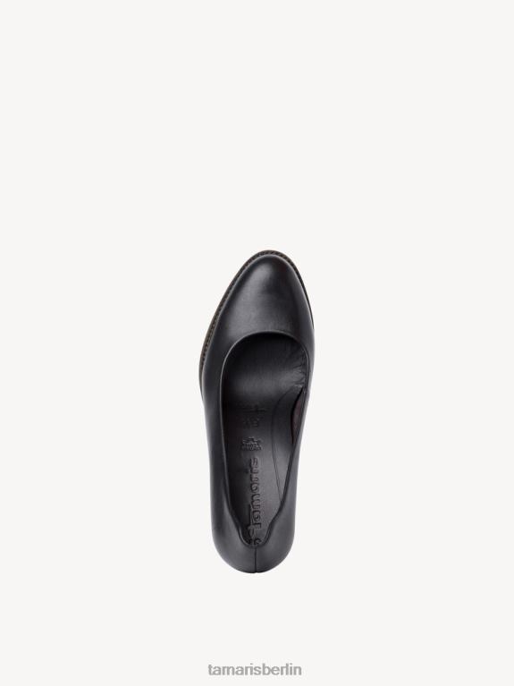 de Tamaris Frauen Lederpumps - schwarz/schwarzes Leder 0LHV42191 Schuhe