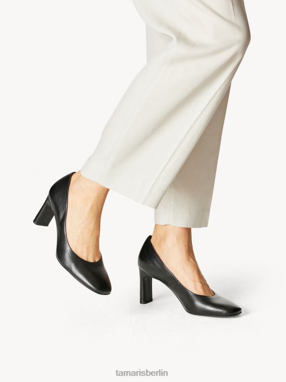 de Tamaris Frauen Lederpumps - schwarz/schwarzes Leder 0LHV4255 Schuhe