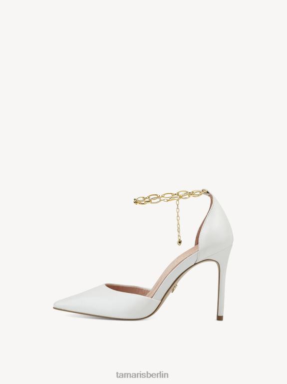de Tamaris Frauen Lederpumps - weiß/weiße Perle 0LHV4486 Schuhe