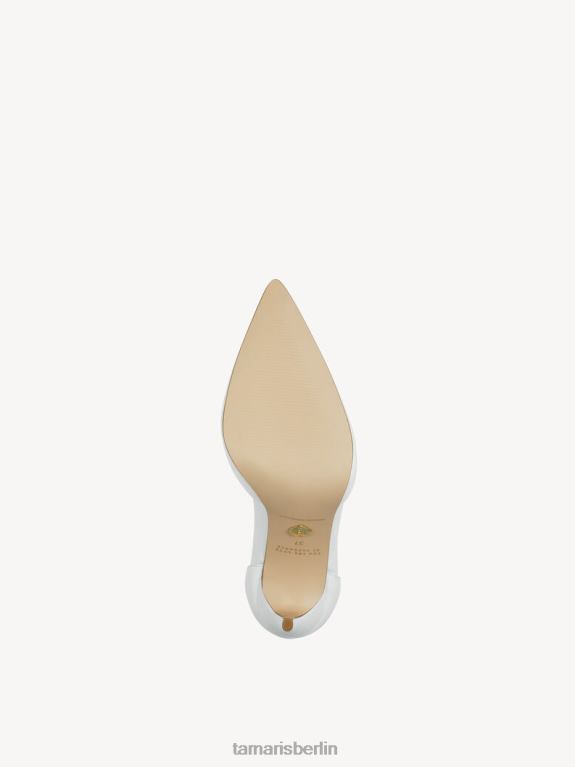 de Tamaris Frauen Lederpumps - weiß/weiße Perle 0LHV4486 Schuhe