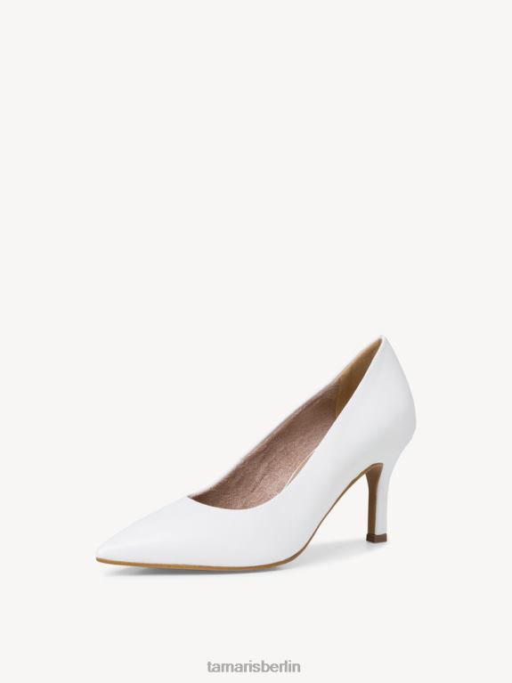 de Tamaris Frauen Lederpumps - weiß/weißes Leder 0LHV4466 Schuhe