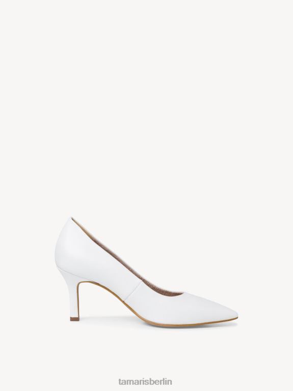 de Tamaris Frauen Lederpumps - weiß/weißes Leder 0LHV4466 Schuhe