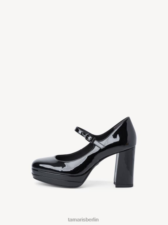de Tamaris Frauen Pumps - Schwarz/Schwarzes Lackleder 0LHV42352 Schuhe