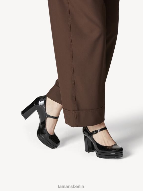 de Tamaris Frauen Pumps - Schwarz/Schwarzes Lackleder 0LHV42352 Schuhe