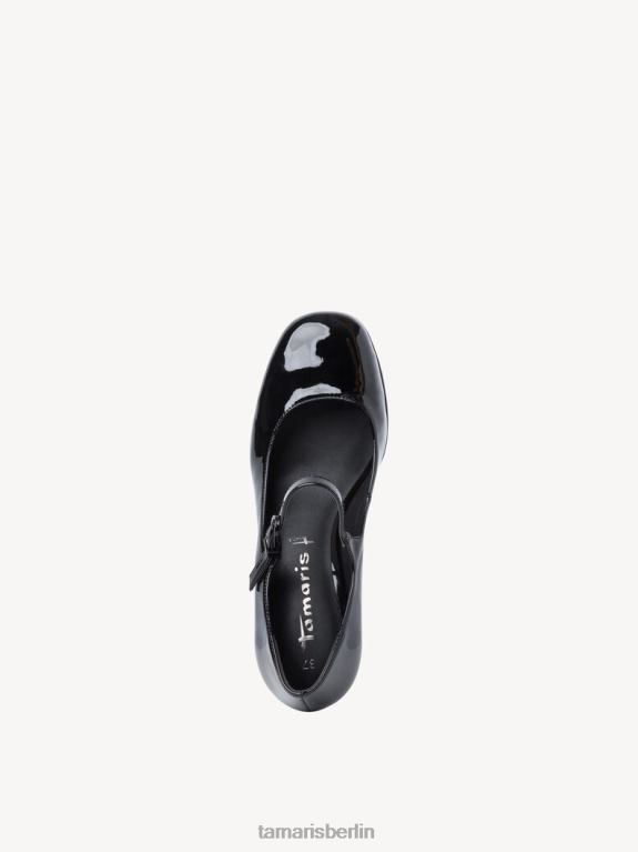 de Tamaris Frauen Pumps - Schwarz/Schwarzes Lackleder 0LHV42352 Schuhe