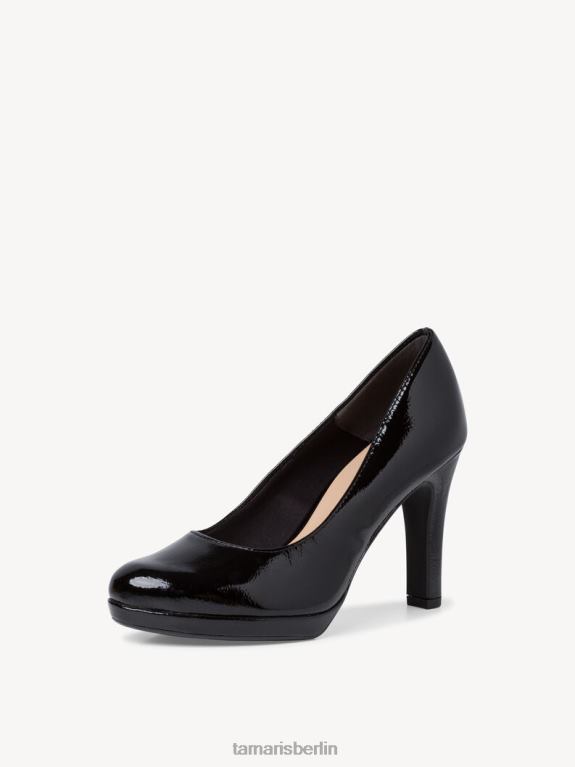 de Tamaris Frauen Pumps - Schwarz/Schwarzes Lackleder 0LHV4897 Schuhe