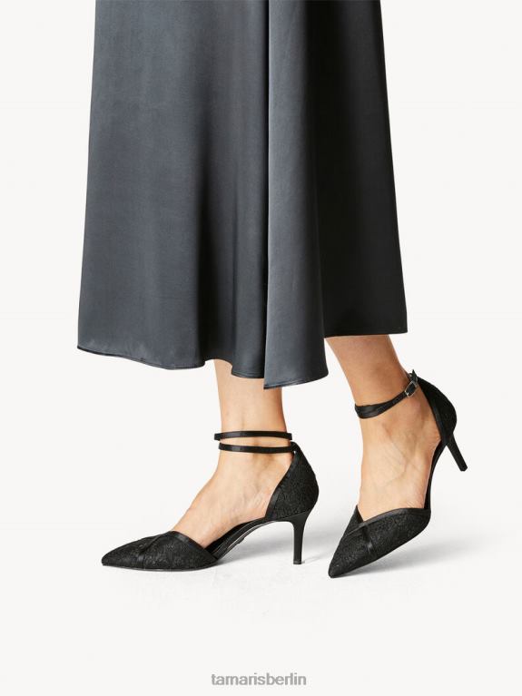 de Tamaris Frauen Pumps - Schwarz/Schwarzes Makramee 0LHV4865 Schuhe