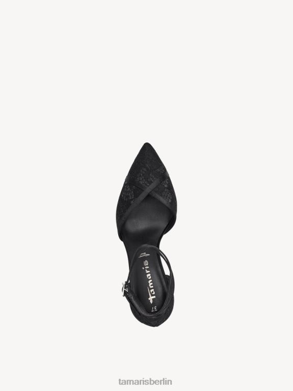 de Tamaris Frauen Pumps - Schwarz/Schwarzes Makramee 0LHV4865 Schuhe