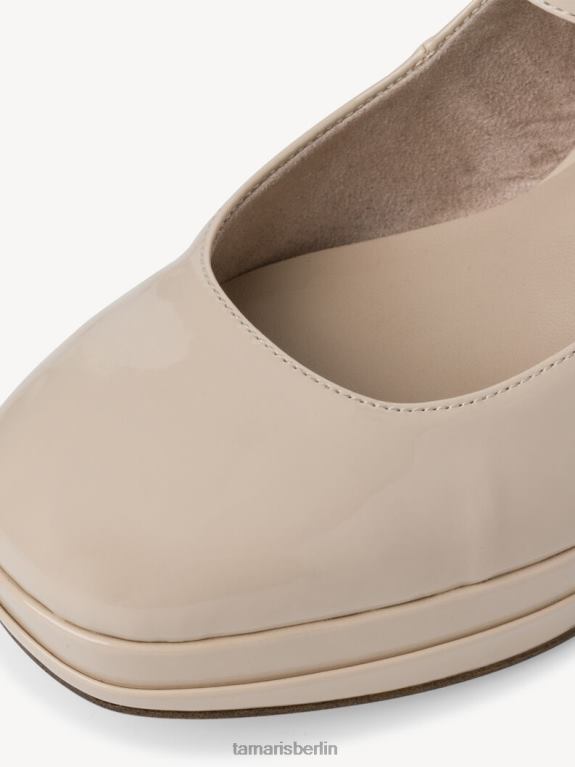 de Tamaris Frauen Pumps – beige/elfenbeinfarbenes Lackleder 0LHV42320 Schuhe