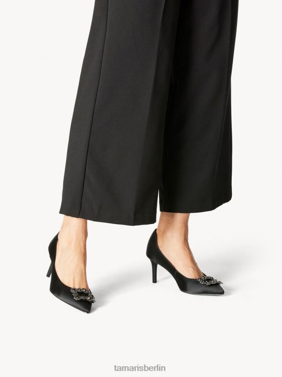 de Tamaris Frauen Pumps - schwarz/schwarzer Satin 0LHV4955 Schuhe