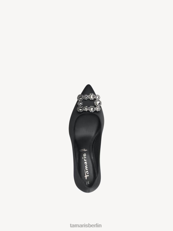 de Tamaris Frauen Pumps - schwarz/schwarzer Satin 0LHV4955 Schuhe