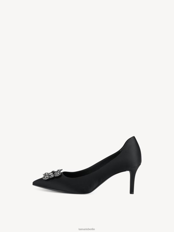 de Tamaris Frauen Pumps - schwarz/schwarzer Satin 0LHV4955 Schuhe