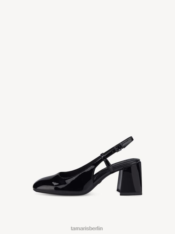 de Tamaris Frauen Slingpumps – Schwarz/Schwarzes Lackleder 0LHV41245 Schuhe