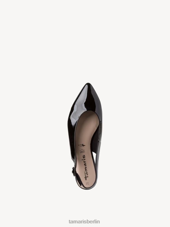 de Tamaris Frauen Slingpumps – Schwarz/Schwarzes Lackleder 0LHV42247 Schuhe