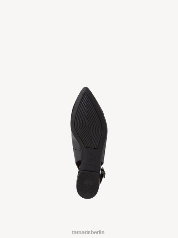 de Tamaris Frauen Slingpumps – Schwarz/Schwarzes Lackleder 0LHV42247 Schuhe