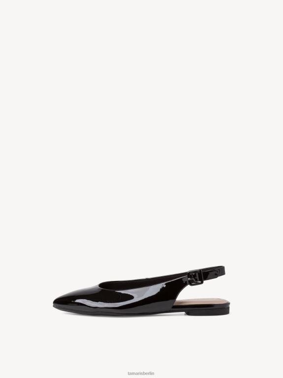 de Tamaris Frauen Slingpumps – Schwarz/Schwarzes Lackleder 0LHV42247 Schuhe