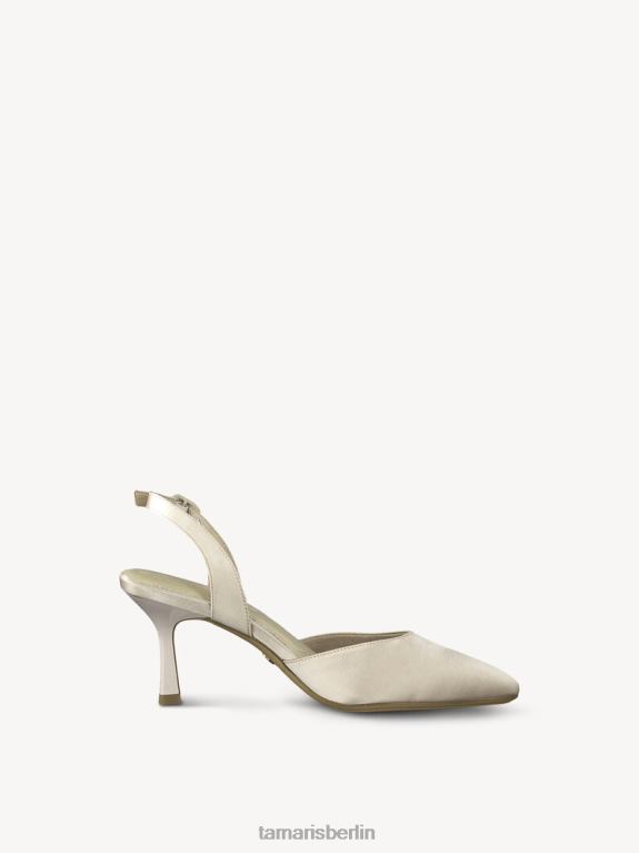 de Tamaris Frauen Slingpumps - Weiß/Champagner 0LHV42075 Schuhe