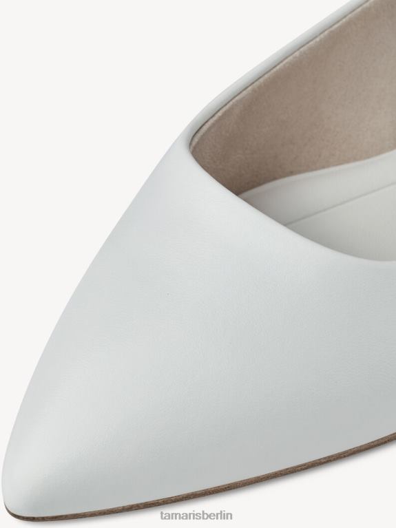 de Tamaris Frauen Slingpumps - Weiß/Weiß matt 0LHV4561 Schuhe