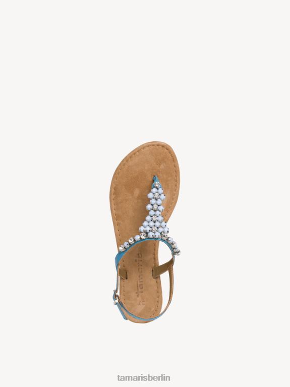 de Tamaris Frauen Ledersandale - Blau/Himmel 0LHV4551 Schuhe