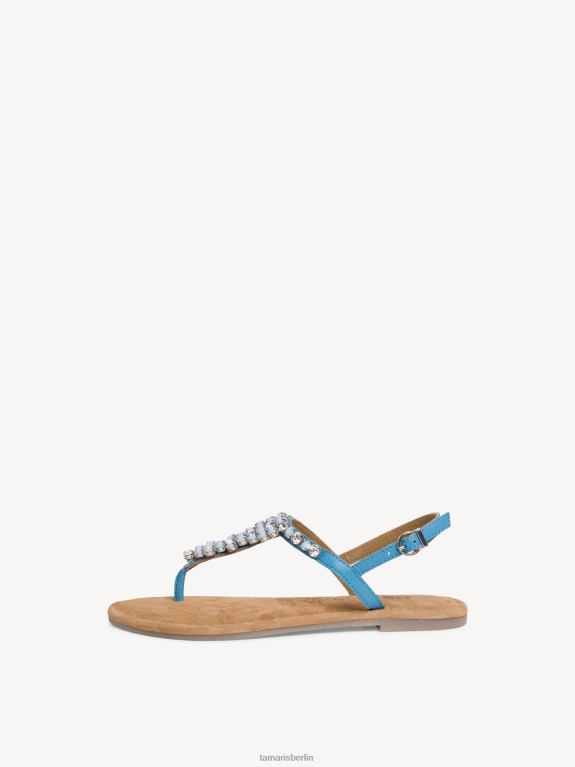 de Tamaris Frauen Ledersandale - Blau/Himmel 0LHV4551 Schuhe