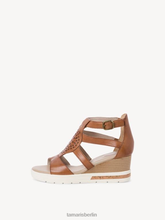 de Tamaris Frauen Ledersandale - Braun/Cognac 0LHV4117 Schuhe