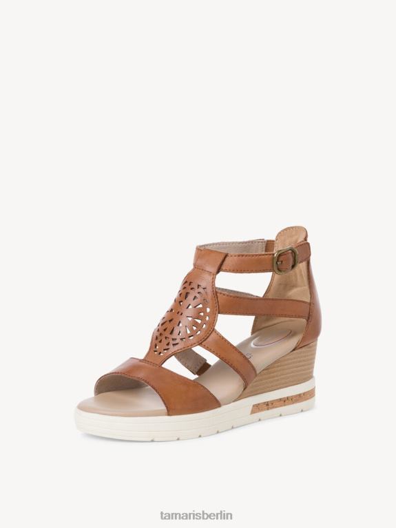 de Tamaris Frauen Ledersandale - Braun/Cognac 0LHV4117 Schuhe