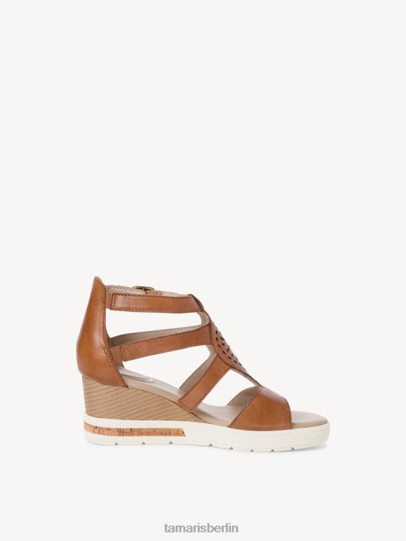 de Tamaris Frauen Ledersandale - Braun/Cognac 0LHV4117 Schuhe