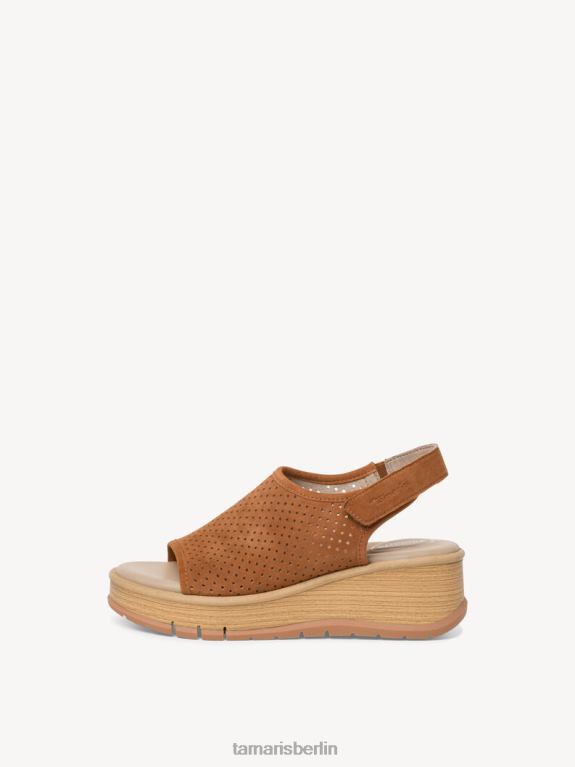 de Tamaris Frauen Ledersandale - Braun/Cognac 0LHV41273 Schuhe