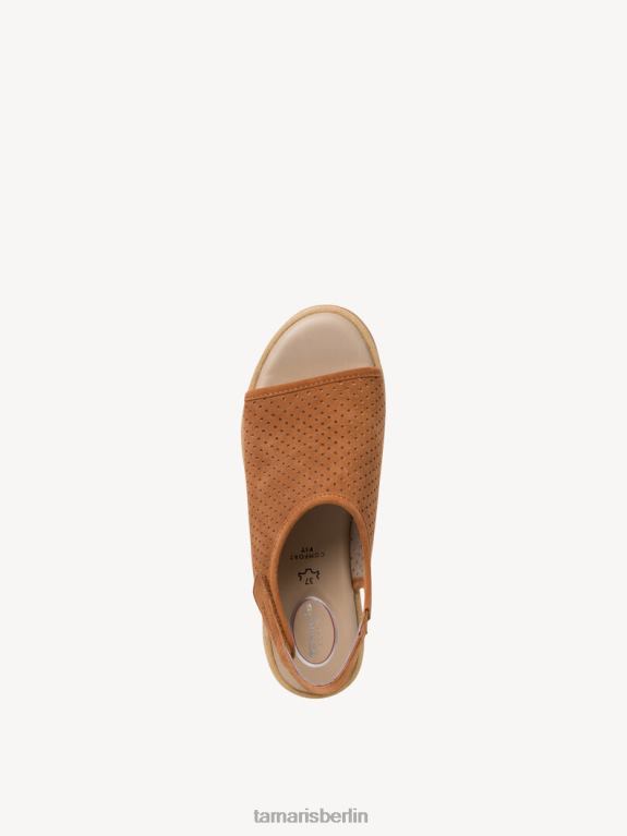 de Tamaris Frauen Ledersandale - Braun/Cognac 0LHV41273 Schuhe