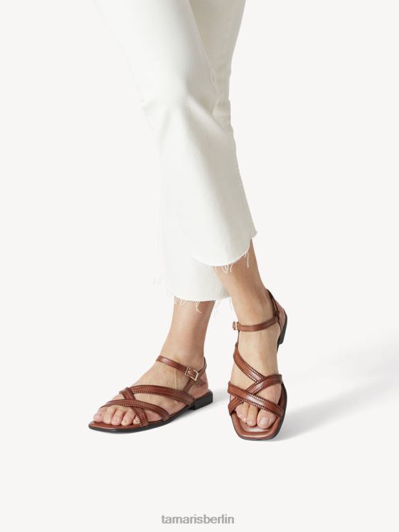 de Tamaris Frauen Ledersandale - Braun/Cognac 0LHV41509 Schuhe