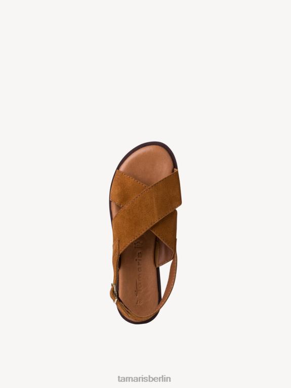 de Tamaris Frauen Ledersandale - Braun/Cognac 0LHV41982 Schuhe