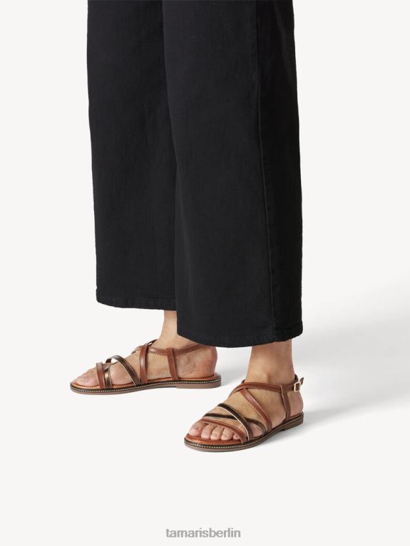 de Tamaris Frauen Ledersandale - Braun/Cognac 0LHV42244 Schuhe