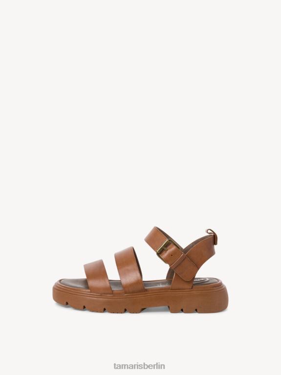 de Tamaris Frauen Ledersandale - Braun/Cognac 0LHV426 Schuhe
