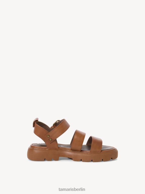 de Tamaris Frauen Ledersandale - Braun/Cognac 0LHV426 Schuhe