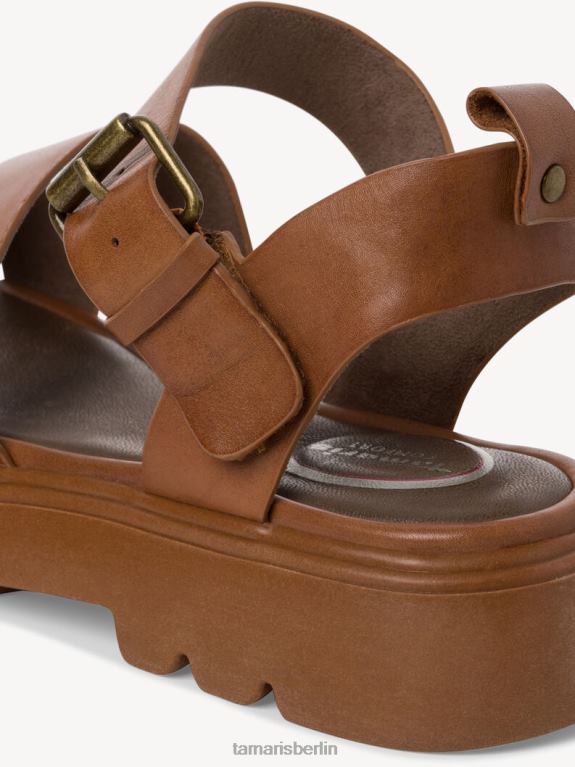 de Tamaris Frauen Ledersandale - Braun/Cognac 0LHV426 Schuhe