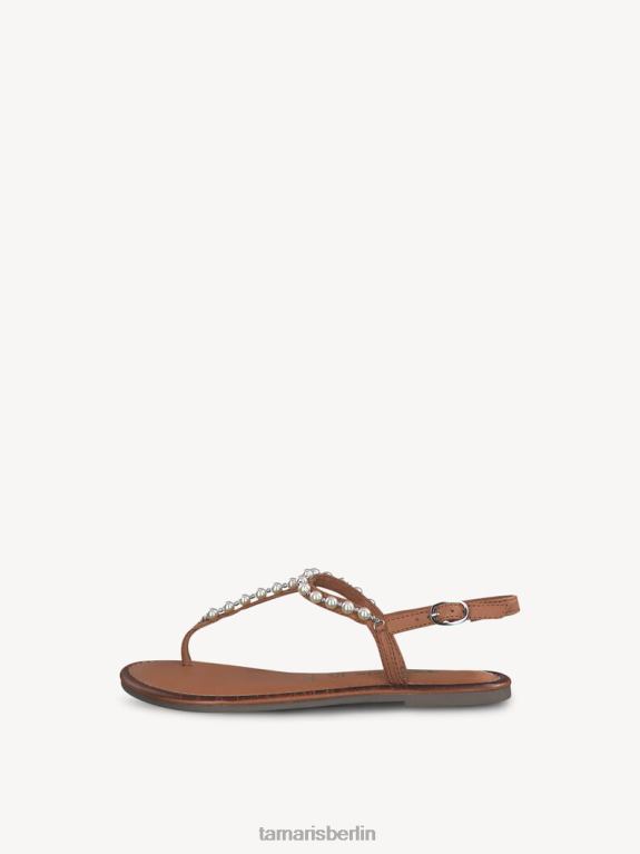 de Tamaris Frauen Ledersandale - Braun/Cognac 0LHV4684 Schuhe
