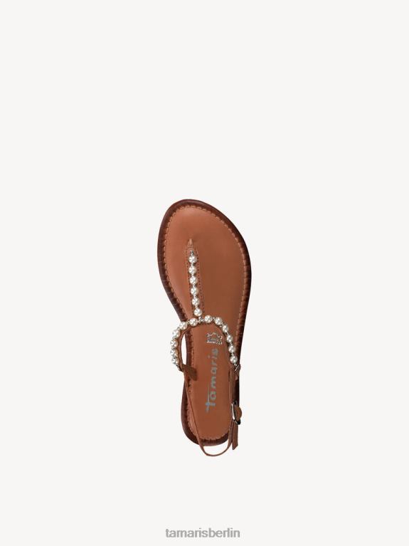 de Tamaris Frauen Ledersandale - Braun/Cognac 0LHV4684 Schuhe