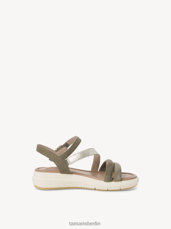 de Tamaris Frauen Ledersandale – Grün/Salbei 0LHV4531 Schuhe