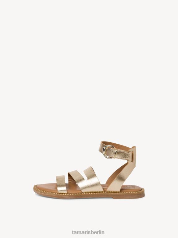 de Tamaris Frauen Ledersandale – Metallic/Hellgold 0LHV41813 Schuhe